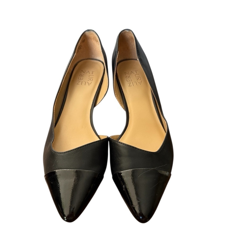 Naturalizer Hayden Black Pointed-Toe Ballet Flats-Size 7M